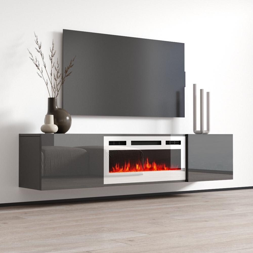 Cali WH EF Wall Mounted Electric Fireplace Modern 72\