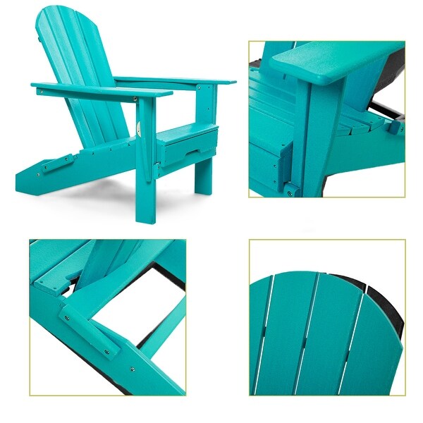 All Weather Folding Adirondack Chair，HDPE Recyclable Plastic