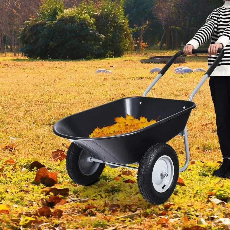 2 Wheel Wheelbarrow Garden Cart Heavy-duty Dolly Utility Car