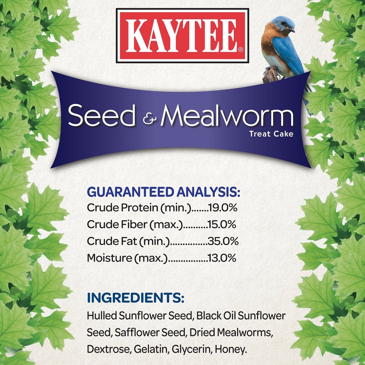 Kaytee Seed and Mealworm Wild Bird Treat Cake