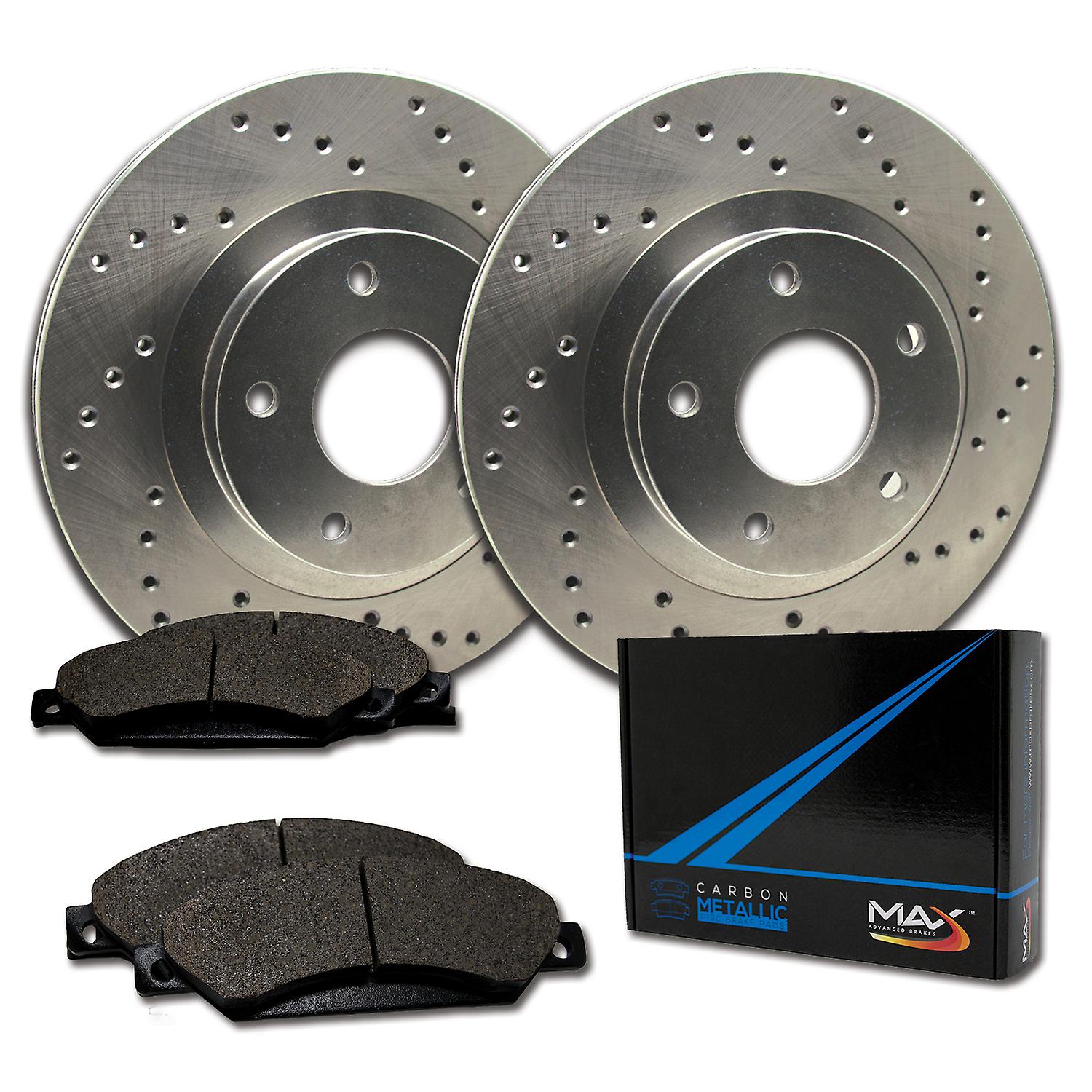 [Rear] Rotors w/Metallic Pad Drilled Brakes (Safari Silverado Sierra 1500)