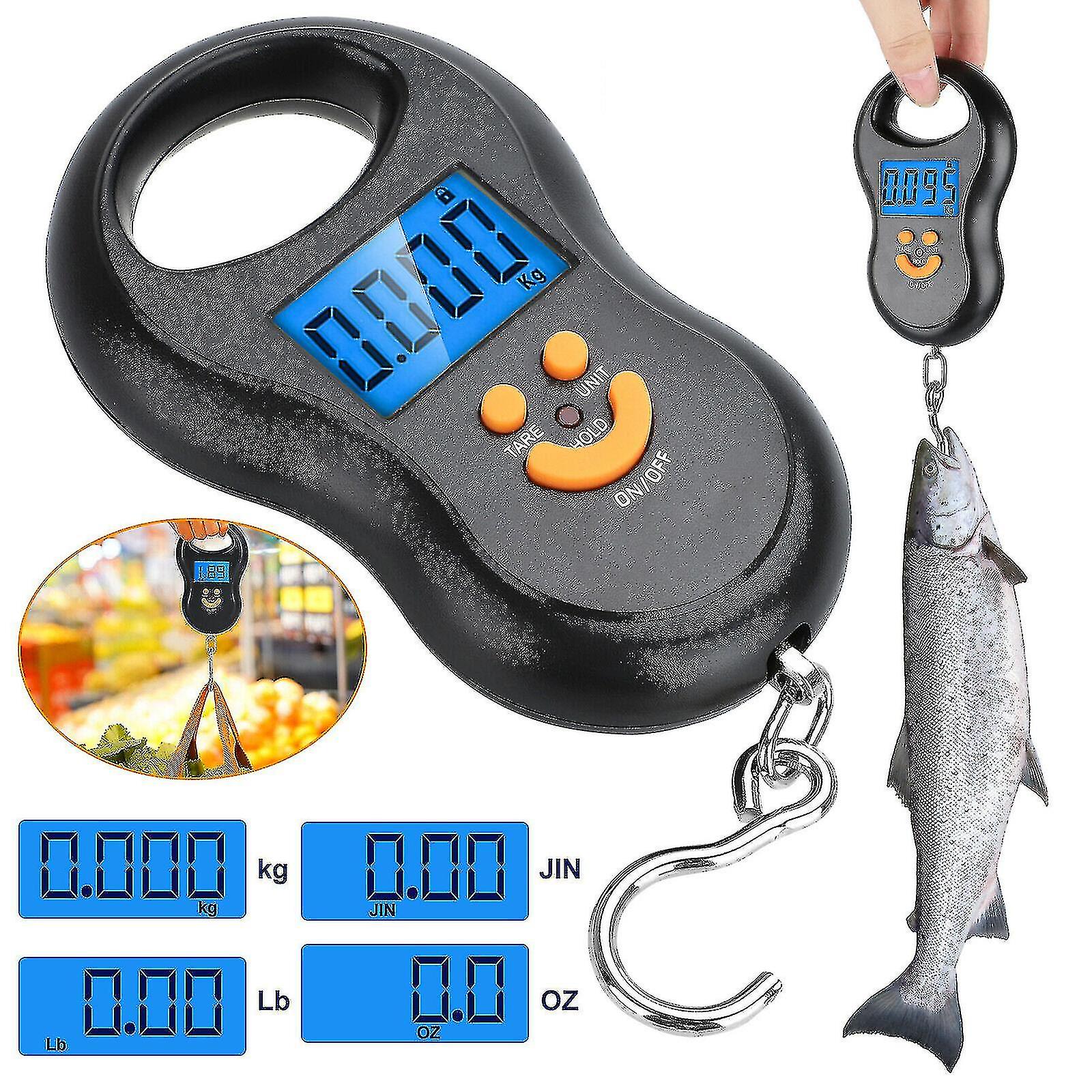 Digital Fish Scale Postal Hanging Hook Luggage Weight Lcd Mini Portable 110 Lb