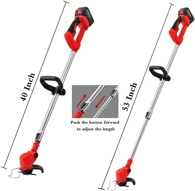 Dropshiping 12/24/36V Collapsible Cordless Grass Trimmer Electric Weed Trimmer Weed Eater Battery Powered Length Adjustable