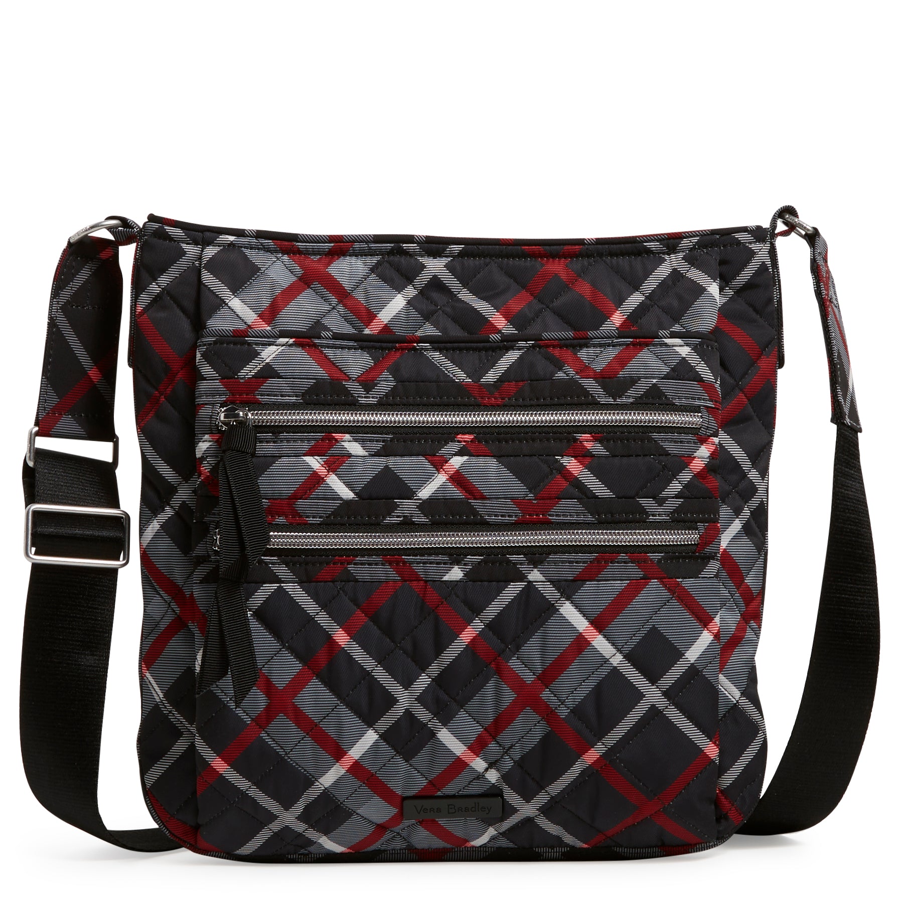 Triple Zip Hipster Crossbody Bag