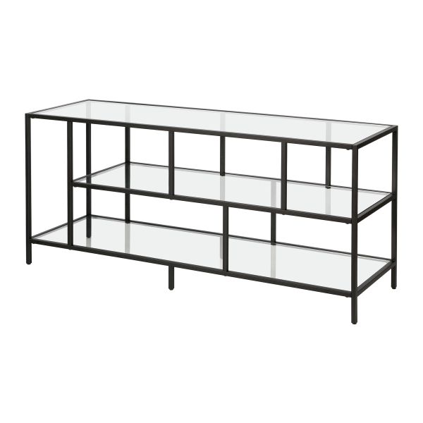 Winthrop Rectangular TV Stand with Glass Shelves for TV's up to 60