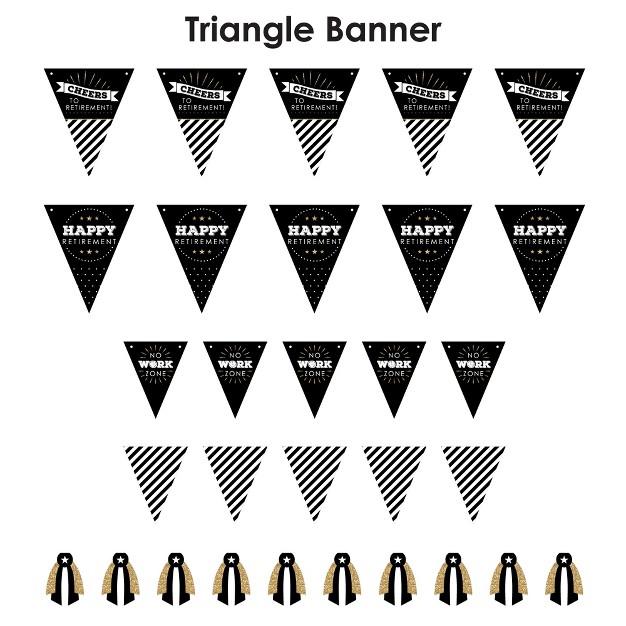 Big Dot Of Happiness Happy Retirement Diy Retirement Party Pennant Garland Decoration Triangle Banner 30 Pieces