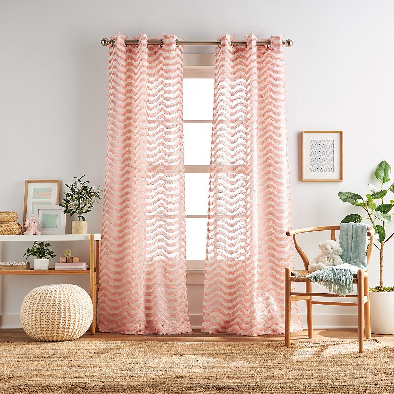 Dream Factory Lottie Set of 2 Window Curtain Panels