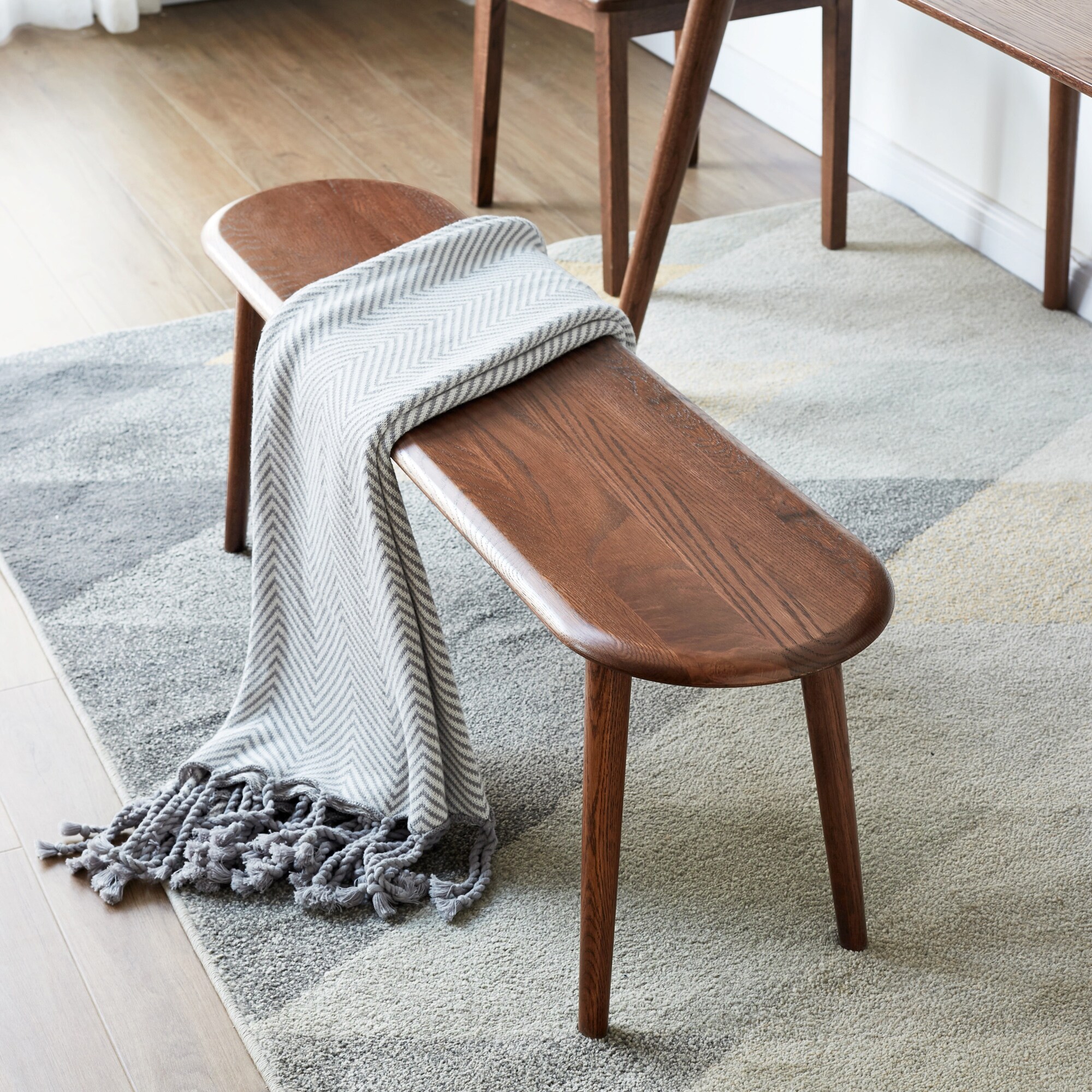 Natural Oak Wood Dining Bench