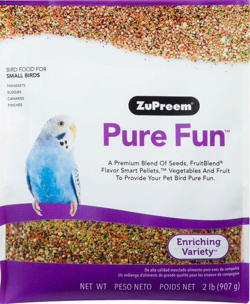 ZuPreem Pure Fun Small Bird Food， 2-lb bag