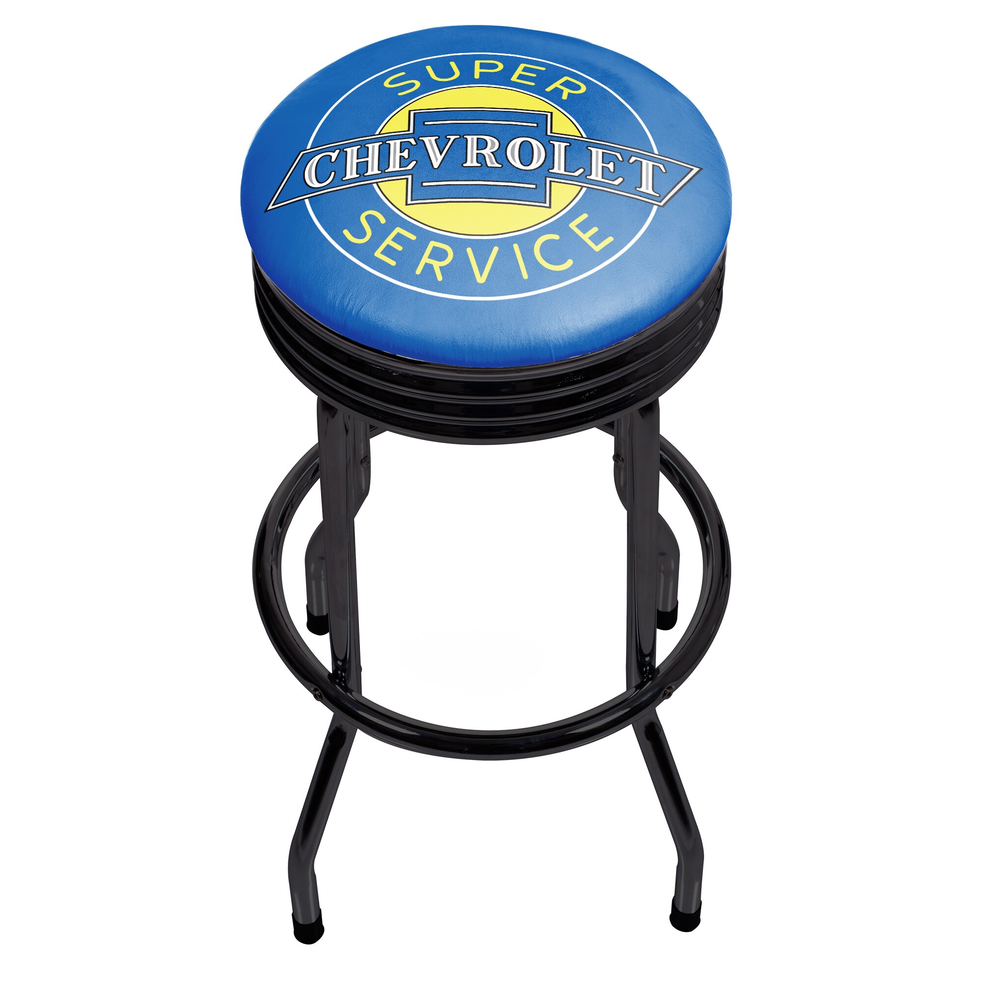 Chevrolet Black Ribbed Bar Stool - Super Service