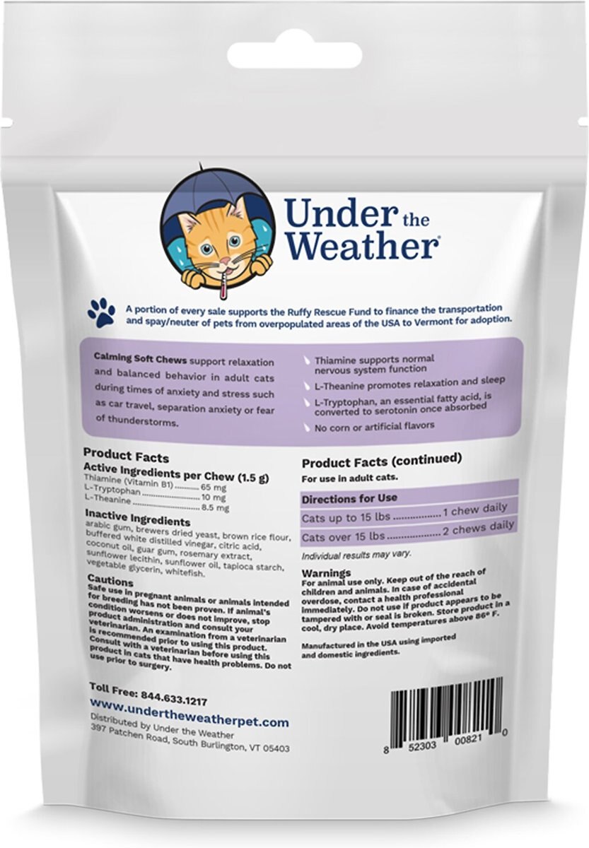 Under the Weather Calming Soft Chews Cat Supplement