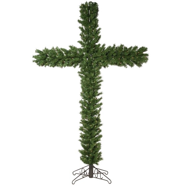 Vickerman 7.5' Artificial Christmas Cross，Warm White Duralit LED Lights