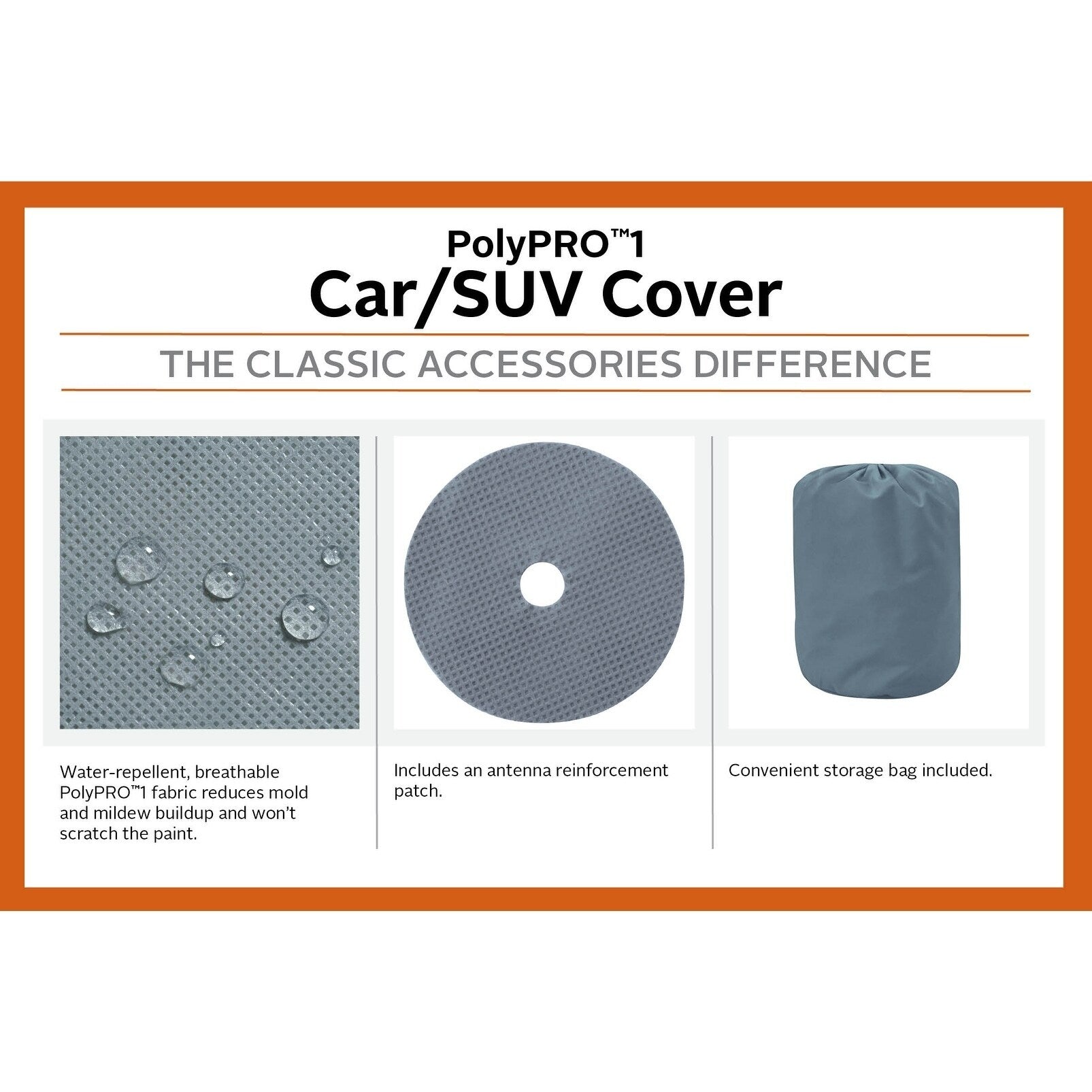 Classic Accessories  OverDrive PolyPRO 1 SUV/Crew Cab Pickup Cover - 264 x 82 x 69