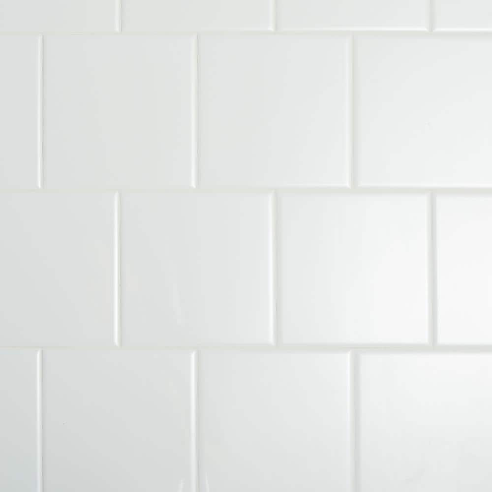 Daltile Restore Bright White 6 in. x 6 in. Ceramic Wall Tile (12.50 sq. ft.case) RE1566HD1P4