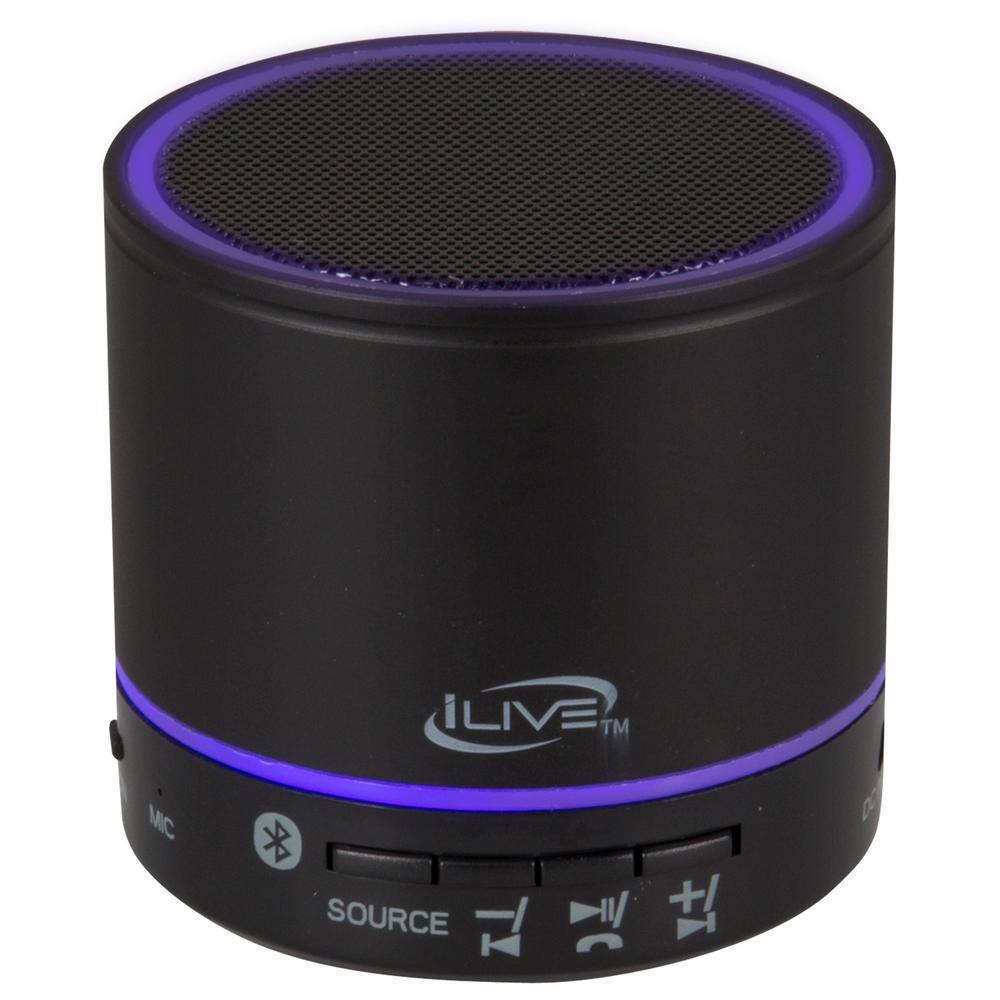 iLive Portable Bluetooth Speaker with FM Scan and LED Lights ISB07B