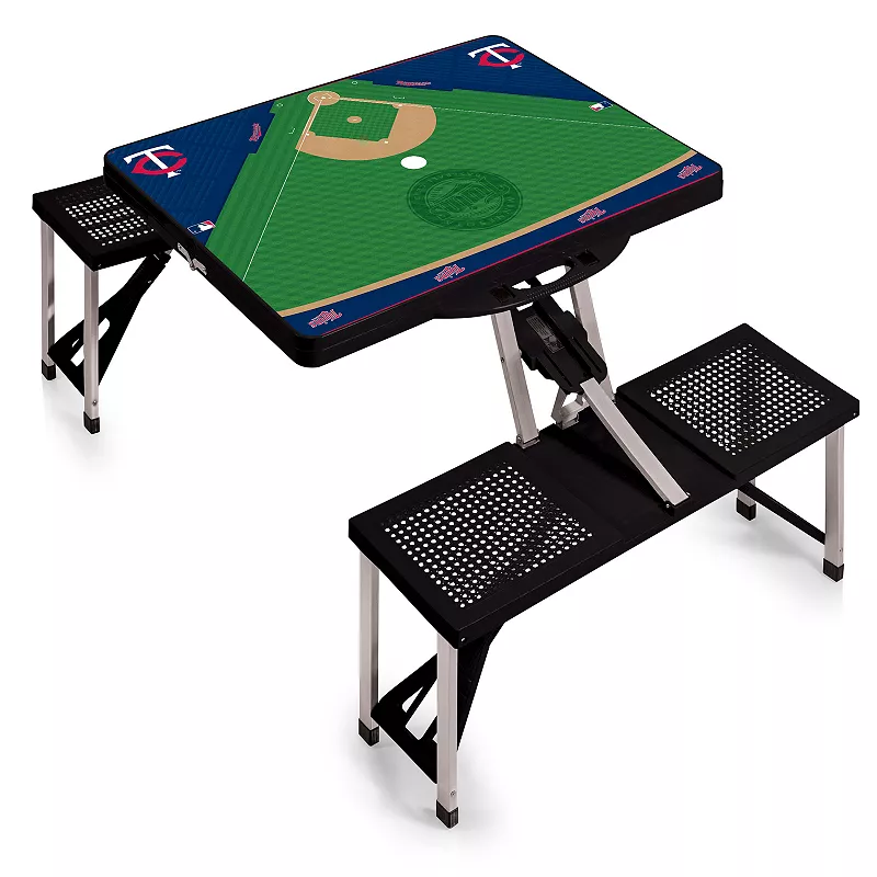 Picnic Time Minnesota Twins Portable Picnic Table with Field Design