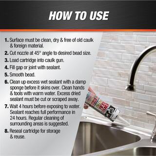 DAP Kwik Seal Ultra 10.1 oz. Biscuit Advanced Siliconized Kitchen and Bath Caulk 18899