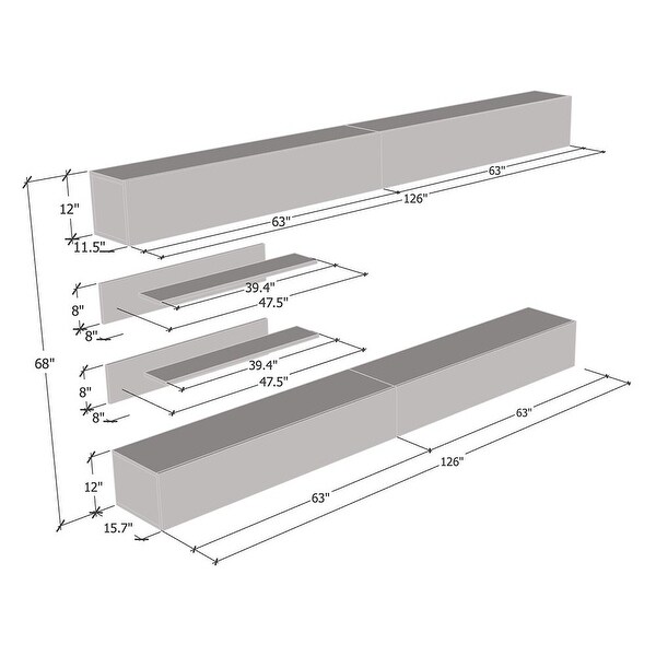 Fly I 30TV Wall Mounted Floating Modern Entertainment Center