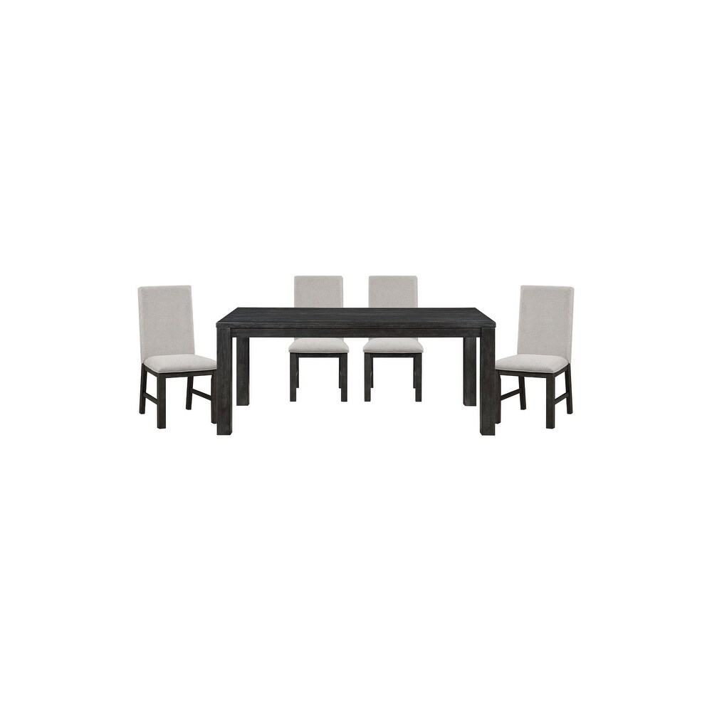 Kersey Antique Black Transitional Dining Room Set