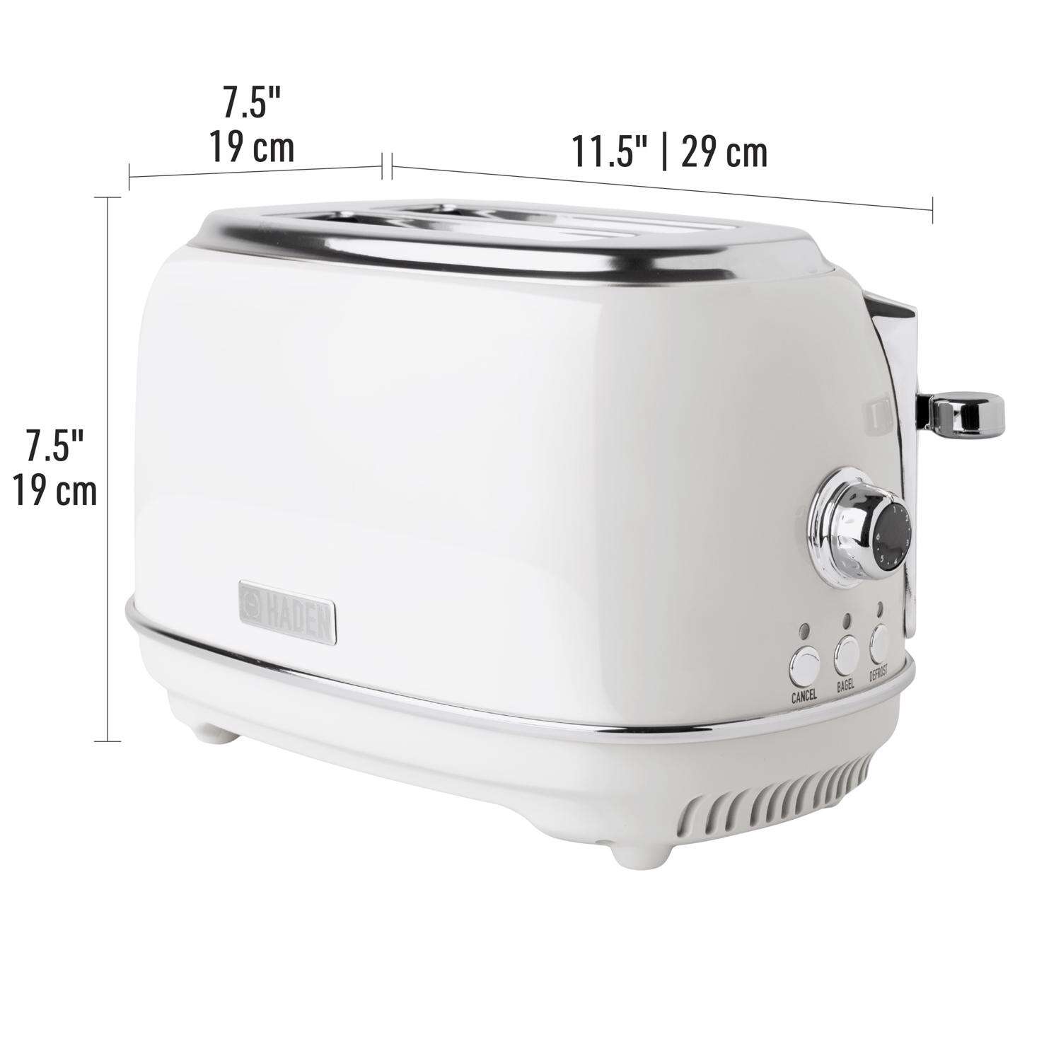 Haden Heritage Stainless Steel White 2 slot Toaster 8 in. H X 12 in. W X 8 in. D