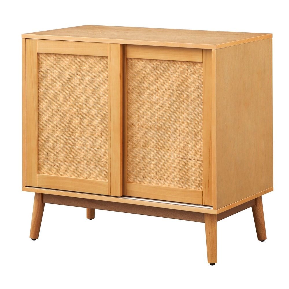 Simple Living Fredrick Rattan Sliding Door Buffet