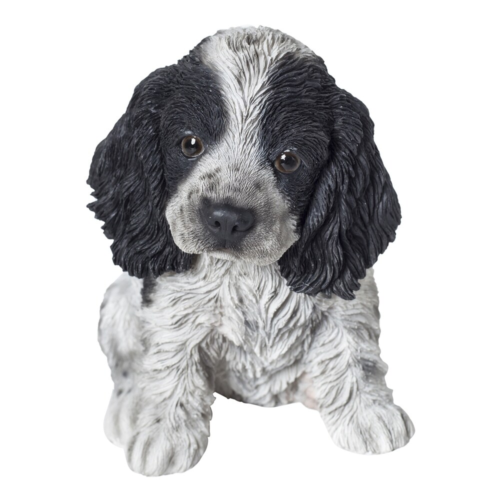 Black   White Cocker Spaniel Statue