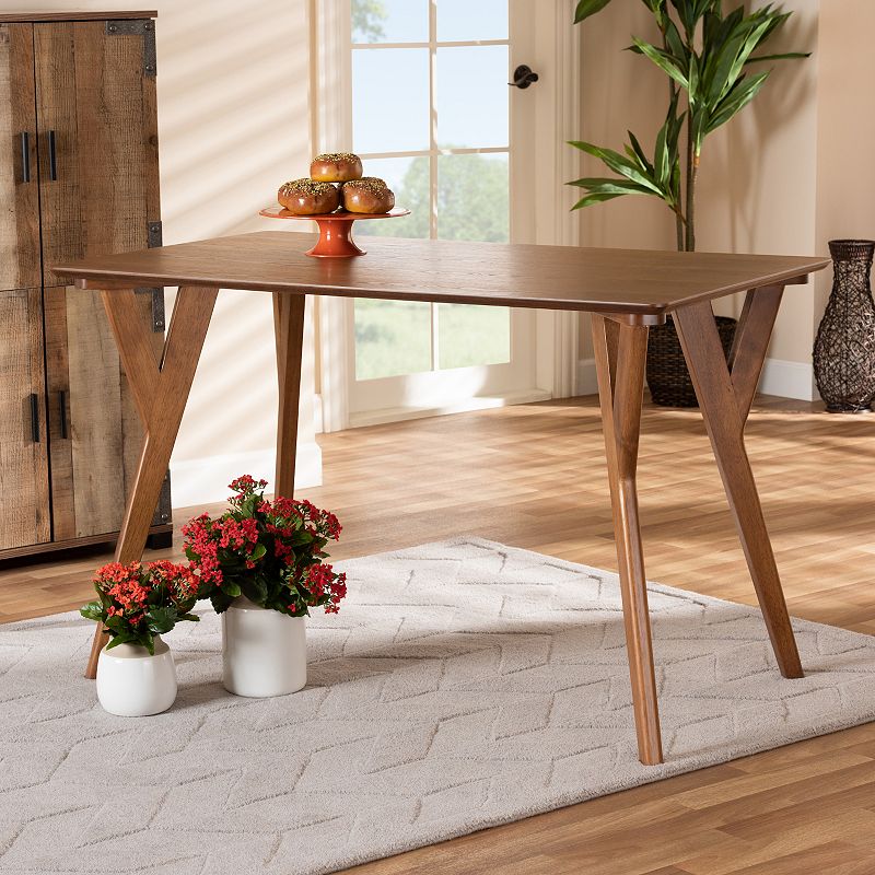 Baxton Studio Sahar Brown Dining Table