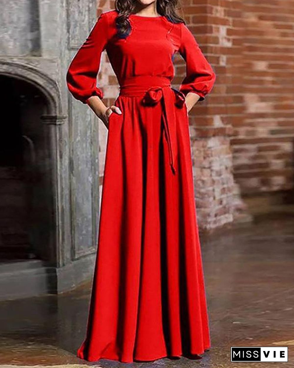 Women Elegant Evening Party Maxi Dress