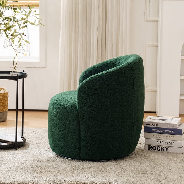 Teddy Fabric Upholstery Barrel Chair Swivel Chair