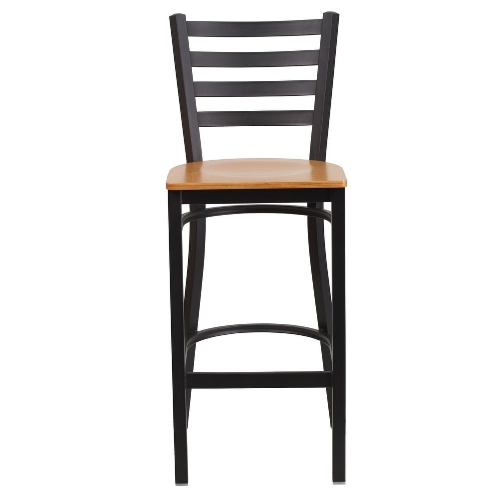 Ladder Back Metal Restaurant Barstool   17\