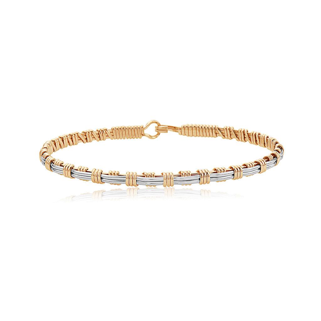 Ronaldo Jewelry  Now and Forever Bracelet - 14K Gold Artist Wire and Silver