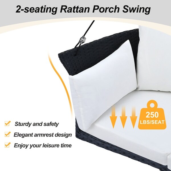 2Person Porch Swing With Ropes