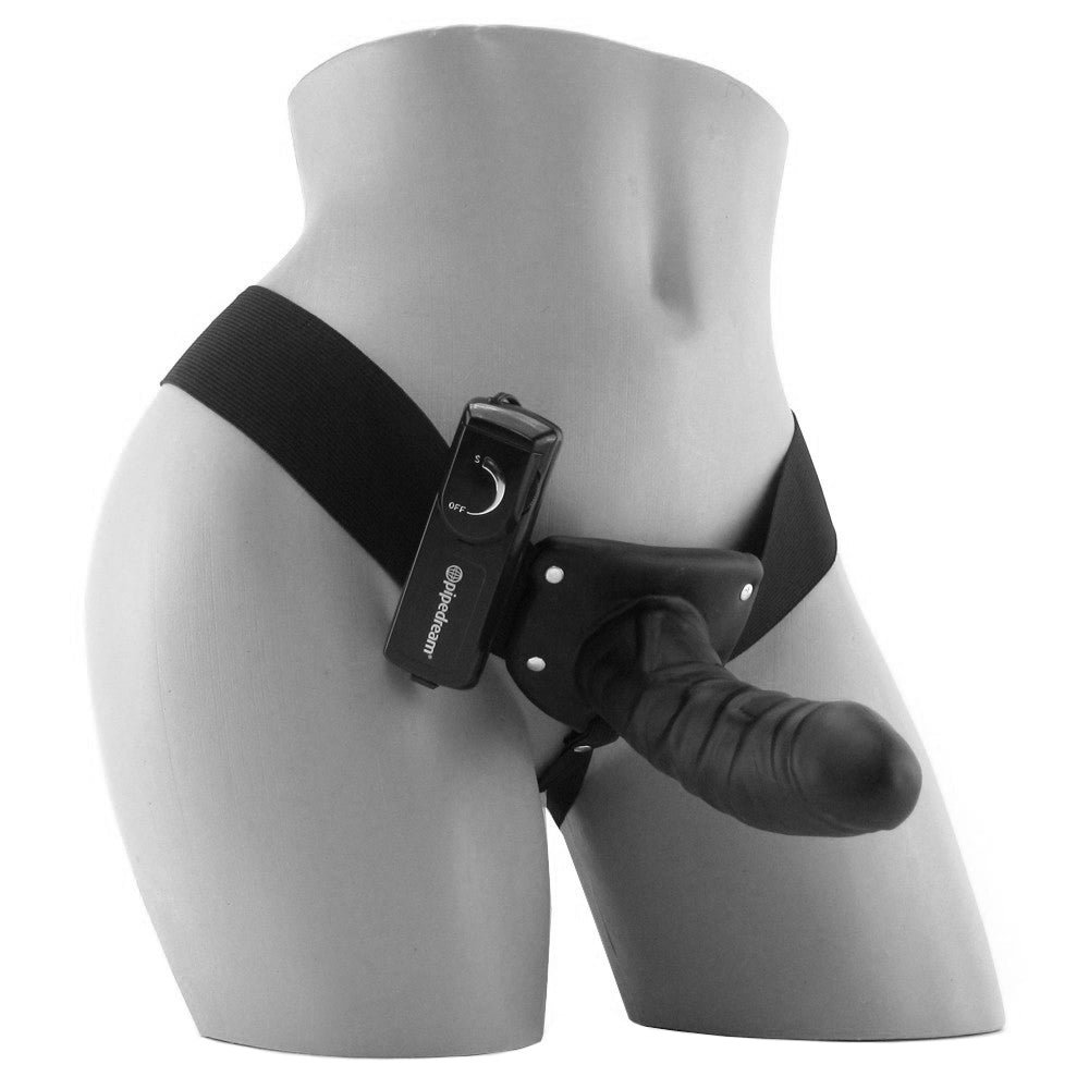 Fetish Fantasy Hollow Vibrating Strap-On in Black