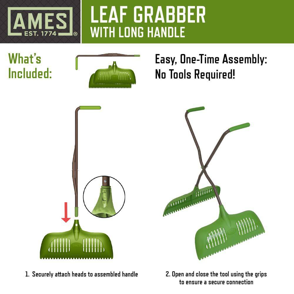 Ames 38 in. L Handle Leaf Collecting Tool 20226200