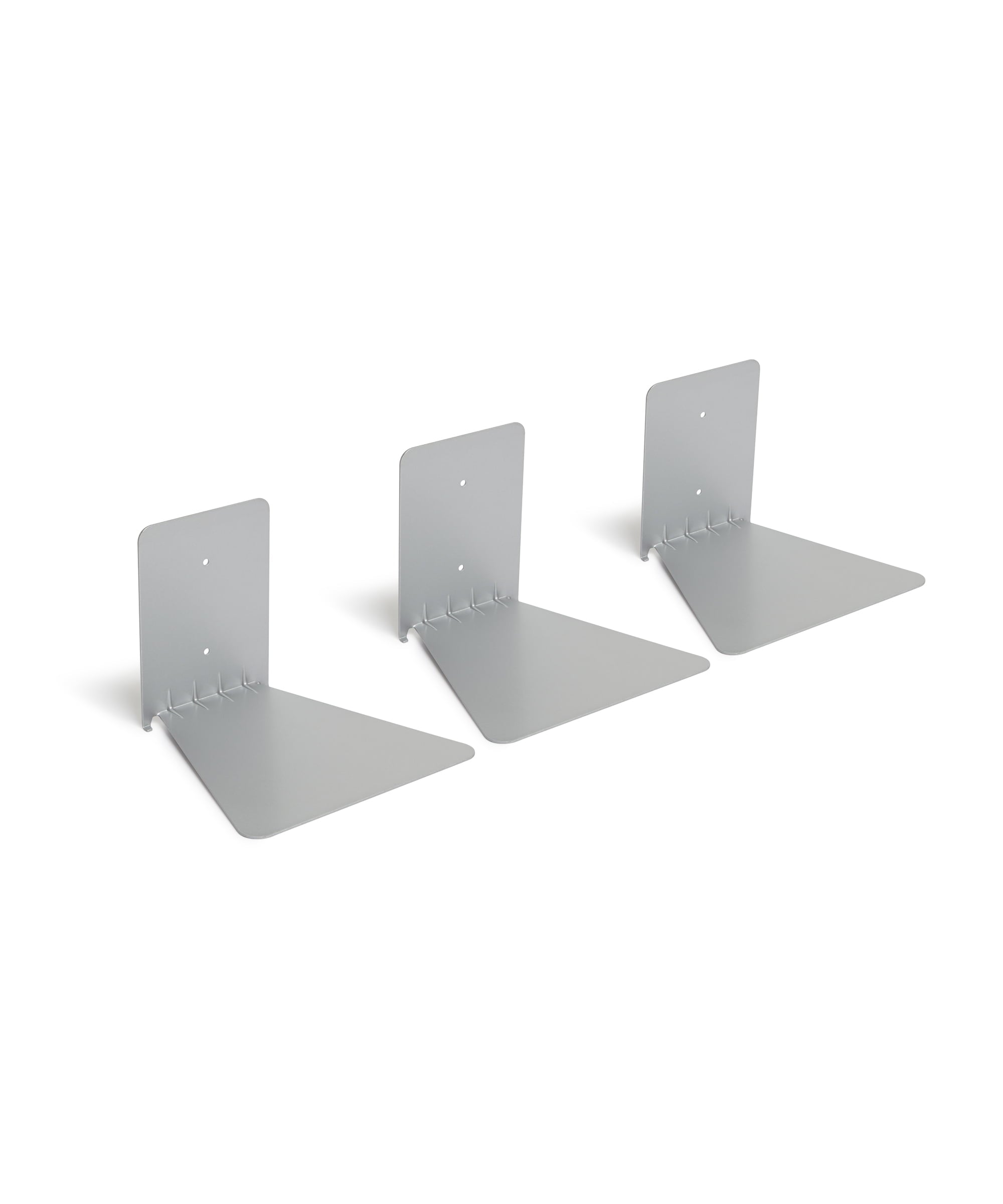 Umbra Conceal Large Floating Metal Wall Shelves, Set of 3 Silver