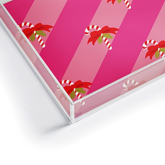 Camilla Foss Candy Cane Acrylic Tray deny Designs