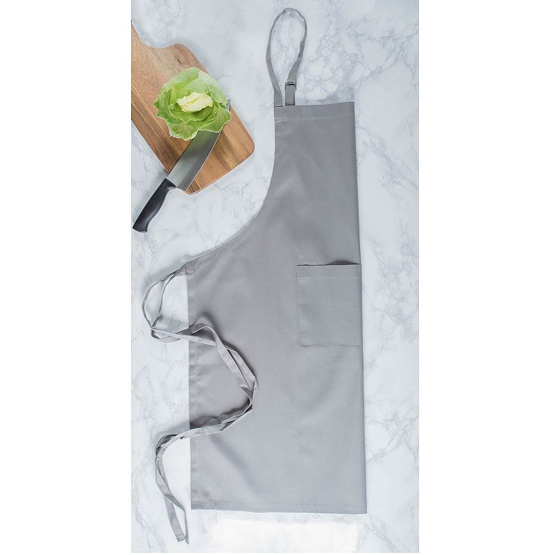 38 Gray Adjustable Extra Large Chef Kitchen Apron with Pockets