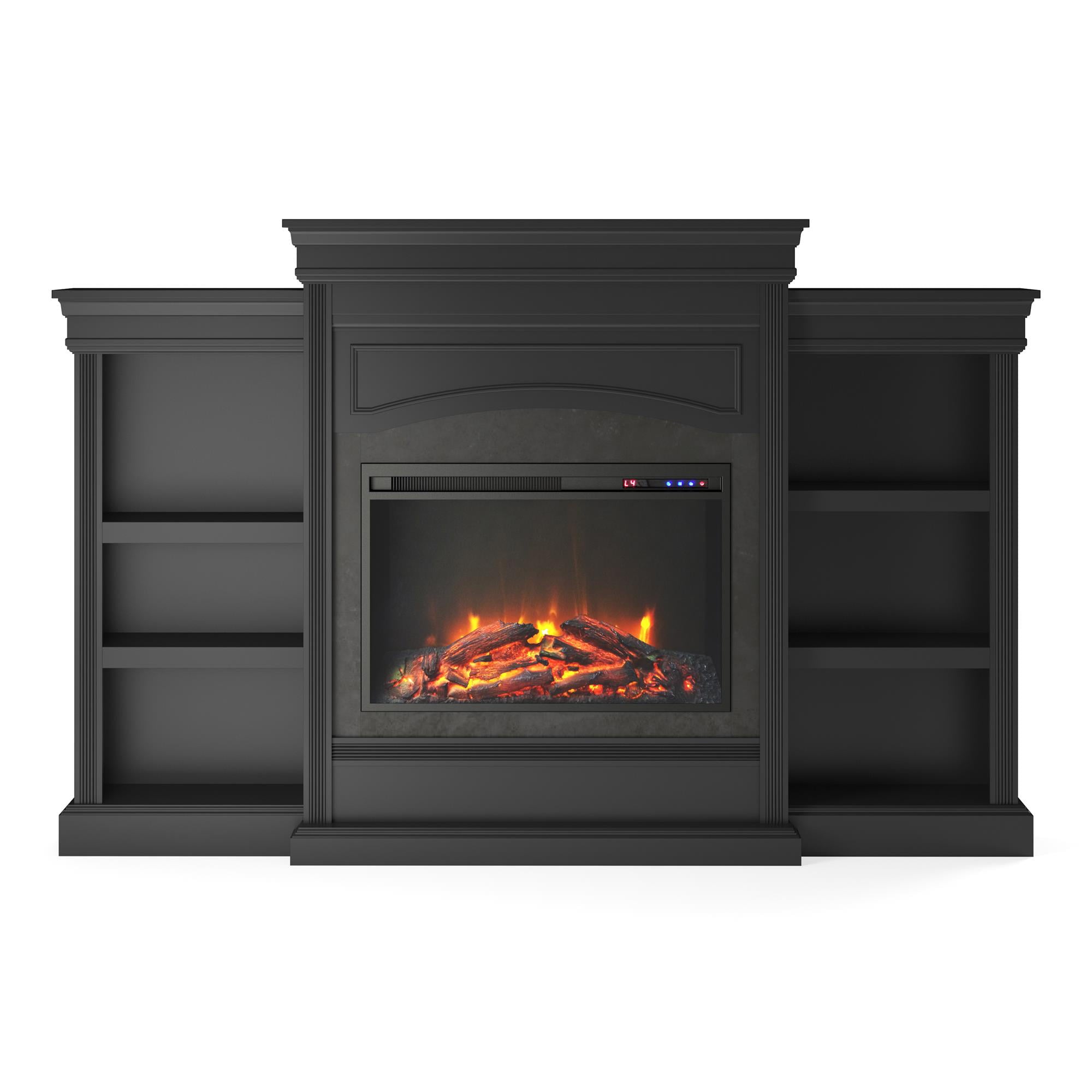 Ameriwood Home Lamont Mantel Fireplace, Black