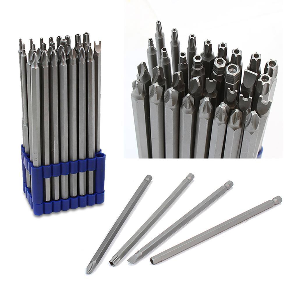 XtremepowerUS 6 in. Extra Long Steel Torx Tamper Proof Multibit Screwdriver Security Bit Set (32-Piece) 32351-XPH