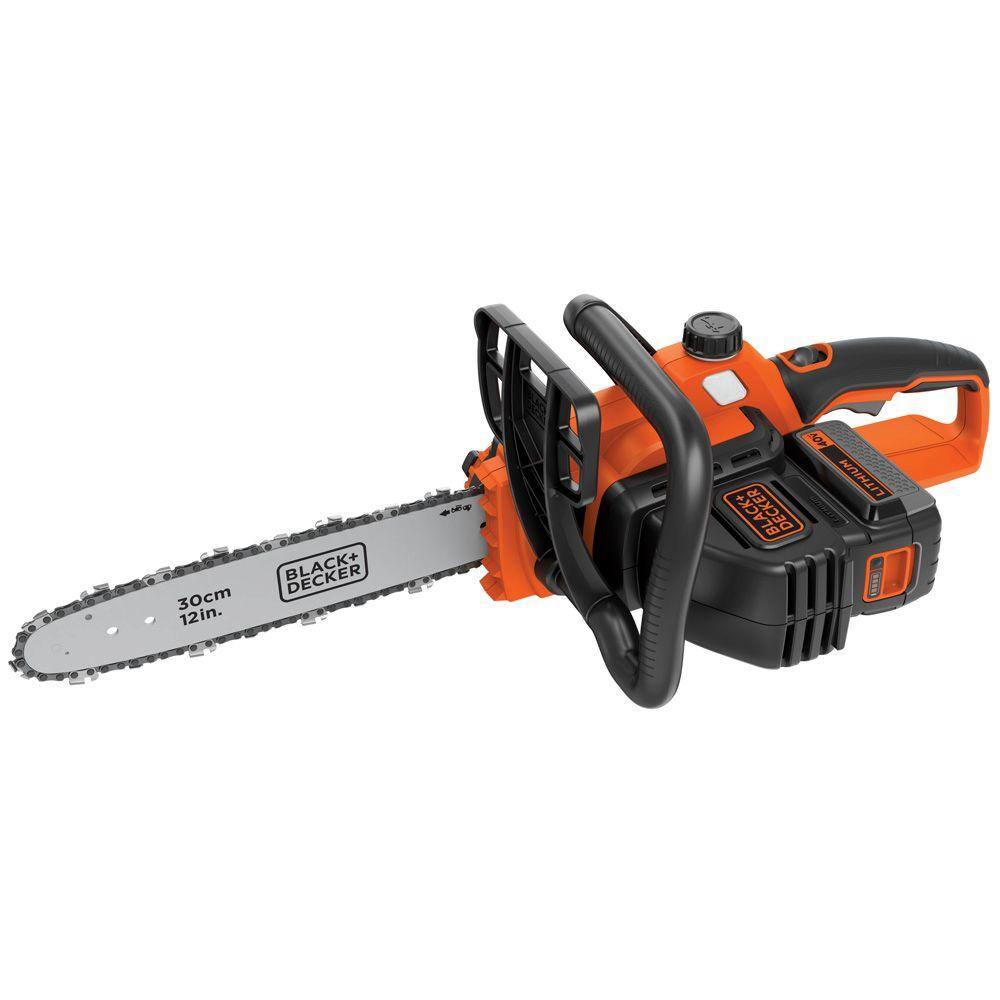 BLACK+DECKER 20V MAX 10in. Battery Powered Chainsaw Kit with (1) 2Ah Battery  Charger LCS1240