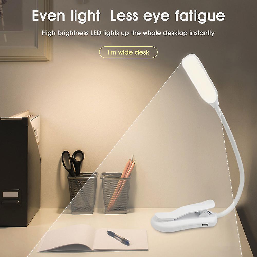 Rechargeable Book Light Mini 7 Led Reading Light 3-level Warm Cool White Flexible Easy Clip Lamp Read Night Reading Lamp In Bed