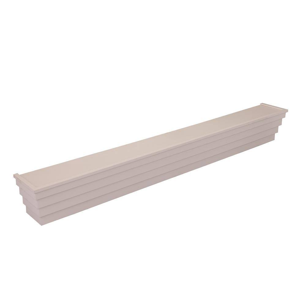 Ornamental Mouldings Sawtooth 6 ft. Primed Cap-Shelf Mantel SAWTOOTH-6PRIM