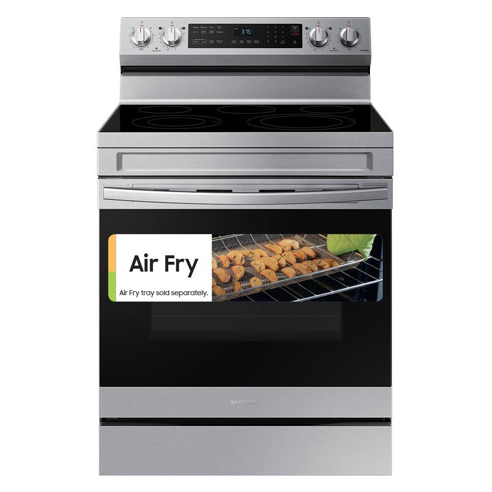  6.3 cu. ft. Smart Wi-Fi Enabled Convection Electric Range with No Preheat AirFry in Stainless Steel NE63A6511SS