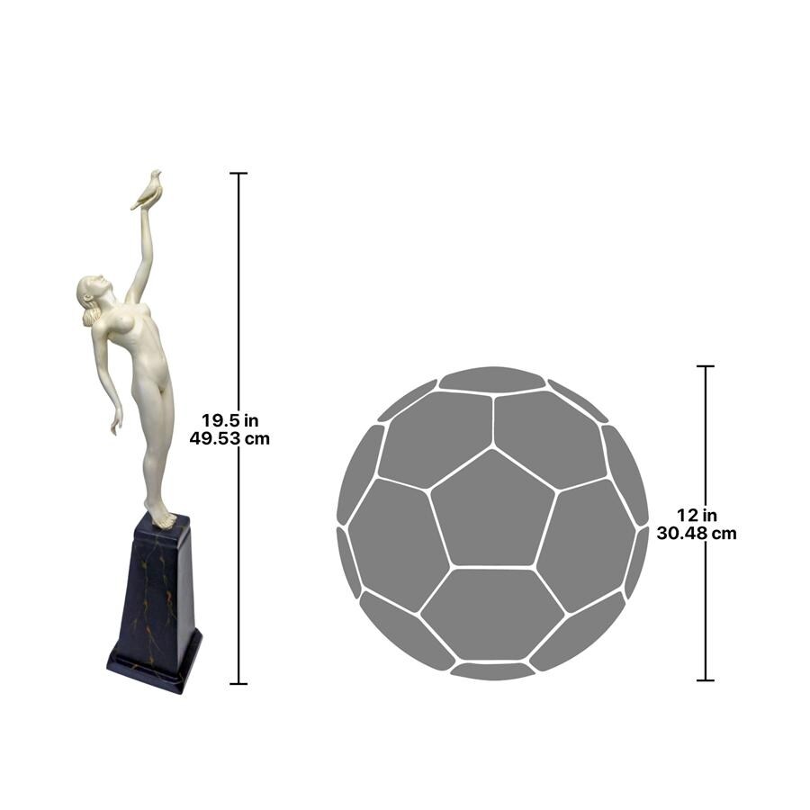 Design Toscano Message of Love: Art Deco Bonded Marble Resin Statue