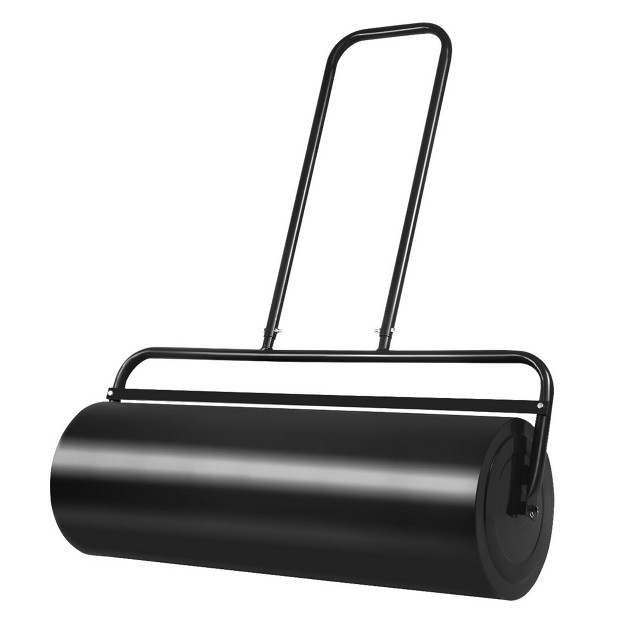 Costway 13 gallon Lawn Roller Heavy duty Steel Push pull Sod Roller 24 x27 x27 X13 x27 x27 Black