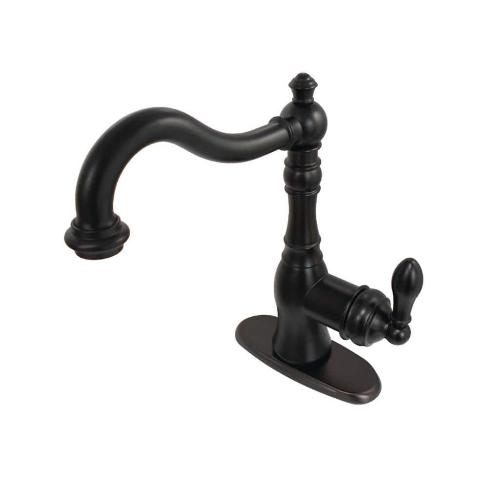 Kingston Brass American Classic 4 in Centerset SingleHandle Bathroom Faucet in Oil Rubbed Bronze