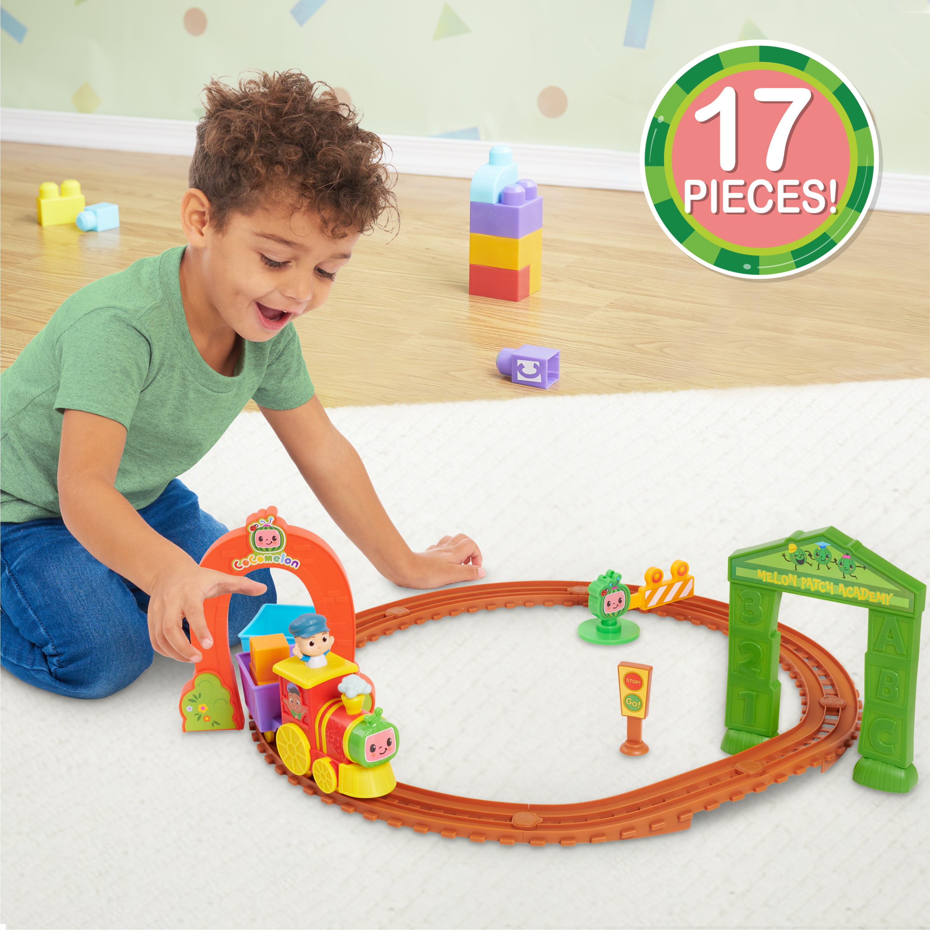 CoComelon All Aboard Music Train， Toy Figures and Playsets， Officially Licensed Kids Toys for Ages 18 Month， Gifts and Presents