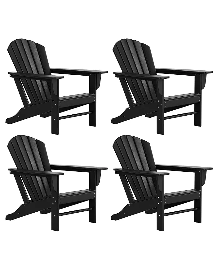 WestinTrends All-Weather Contoured Outdoor Poly Adirondack Chair (Set of 4)