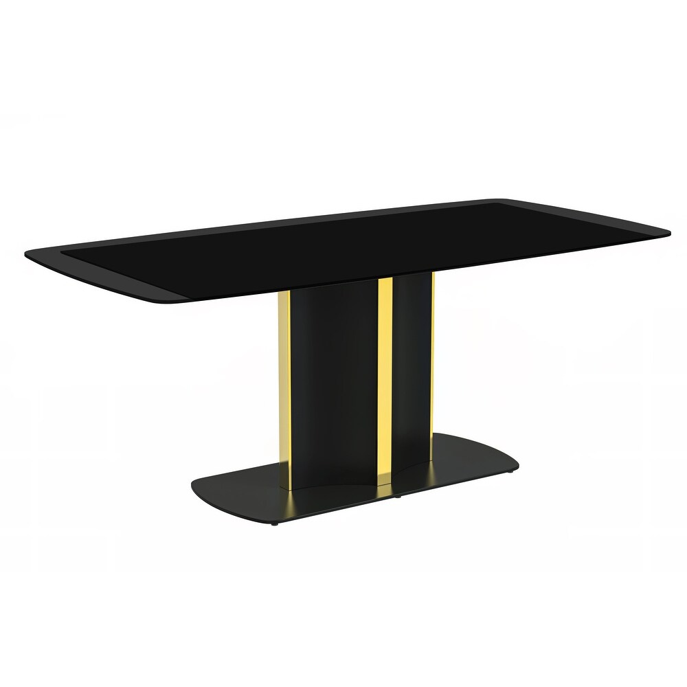 LeisureMod Sylva Dining Table with a 55\