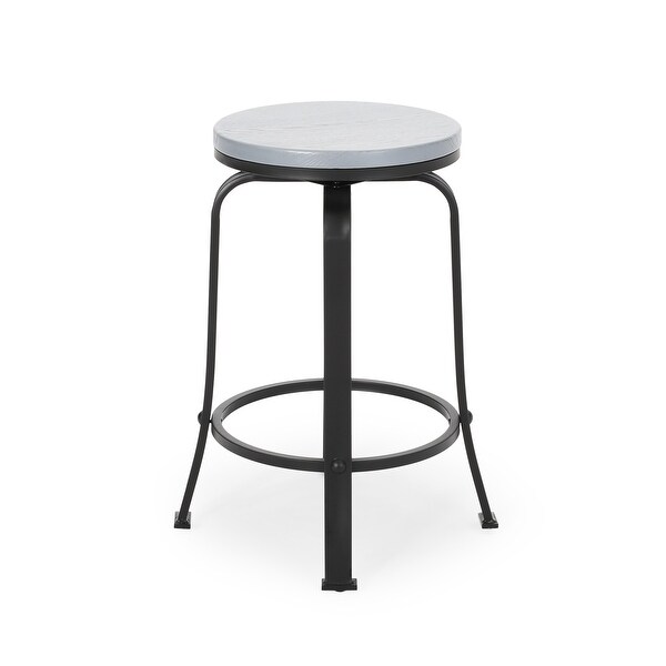 Skyla Industrial Swivel Counter Stools (Set of 2) by Christopher Knight Home